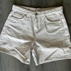 White Denim Shorts